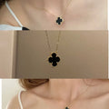 CLOVER PENDANT ONYX NECKLACE