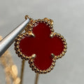 CLOVER PENDANT CARNELIAN NECKLACE