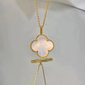CLOVER PINK MOP GOLD NECKLACE
