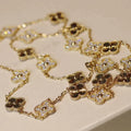 CLOVER 20 MOTIFS DIAMOND GOLD NECKLACE