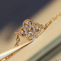 CLOVER 20 MOTIFS DIAMOND GOLD NECKLACE