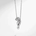 PANTHERE PENDANT SILVER DIAMOND NECKLACE