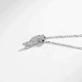 PANTHERE PENDANT SILVER DIAMOND NECKLACE