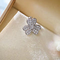 CLOVER COMOS SILVER DIAMOND EARRINGS