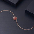 AMULETTE CARNELIAN PINK GOLD BRACELET
