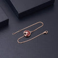 AMULETTE CARNELIAN PINK GOLD BRACELET