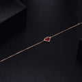 HEART CARNELIAN PINK GOLD BRACELET