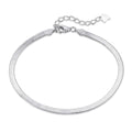 Flat Snake Bone Chain Blade Necklace