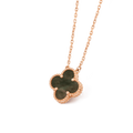 CLOVER MOP PINK GOLD NECKLACE