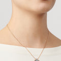 CLOVER MOP PINK GOLD NECKLACE