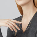CLOVER NECKLACE GOLD ONYX