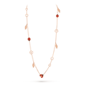 LUCKY SPRING 15 MOTIFS PINK GOLD NECKLACE
