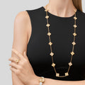 CLOVER 20 MOTIFS DIAMOND GOLD NECKLACE