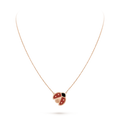 LUCKY SPRING OPEN WINGS BUG PINK GOLD PENDANT