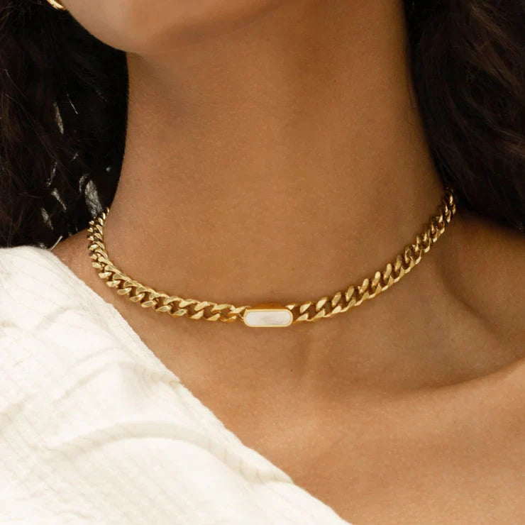 ANJA CUBAN CHAIN NECKLACE