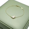 BUTTERFLY WHITE MOP GOLD BRACELET