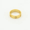 Love Ring 4mm 1 Diamond Gold