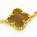 CLOVER BRACELET 5 MOTIFS TIGER EYE