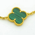 CLOVER MALACHITE DIAMOND BRACELET 5 MOTIFS