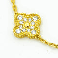 CLOVER BRACELET 5 MOTIFS GOLD DIAMOND