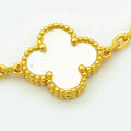 CLOVER BRACELET 5 MOTIFS WHITE MOP