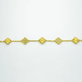 CLOVER BRACELET 5 MOTIFS GOLD DIAMOND