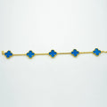 CLOVER AGATE GOLD BRACELET 5 MOTIFS
