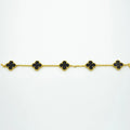 CLOVER BRACELET 5 MOTIFS ONYX
