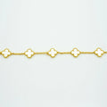 CLOVER BRACELET 5 MOTIFS WHITE MOP