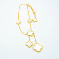 CLOVER PINK MOP NECKLACE 6 MOTIFS