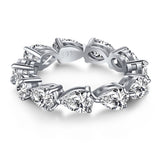 Exquisite Pear Cut Tennis Ring