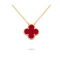 Clover Pendant Carnelian Necklace