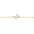 BUTTERFLY WHITE MOP GOLD BRACELET