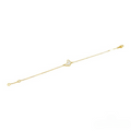 BUTTERFLY WHITE MOP GOLD BRACELET