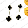 Clover 2 Motifs Gold Earrings