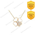 Clover Mop Diamond Pink Gold Necklace