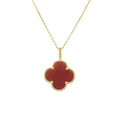 Clover Gold Carnelian Clover Necklace