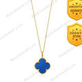 Clover Necklace Turquoise Pink Gold