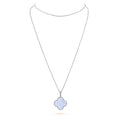 Clover Silver Chalcedony Big Clover Necklace