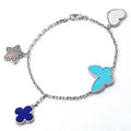 LUCKY SPRING SILVER BRACELET 4 MOTIFS