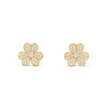 Frivole Gold Flower Diamond Earrings