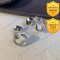 Juste Earrings Silver Diamonds