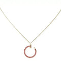 Juste Necklace Gold Red Diamonds
