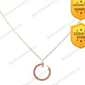 Juste Necklace Gold Red Diamonds