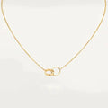 Love Necklace Double Ring Gold