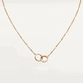 Love Necklace Rose Gold And Silver Diamond