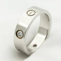 Love Ring 5.5mm 3 Diamonds Silver