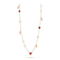 Lucky Spring 15 Motifs Pink Gold Necklace