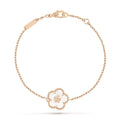 Lucky Spring White Blossom Pink Gold Bracelet