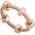 Nuts And Bolts Pink Gold Ring